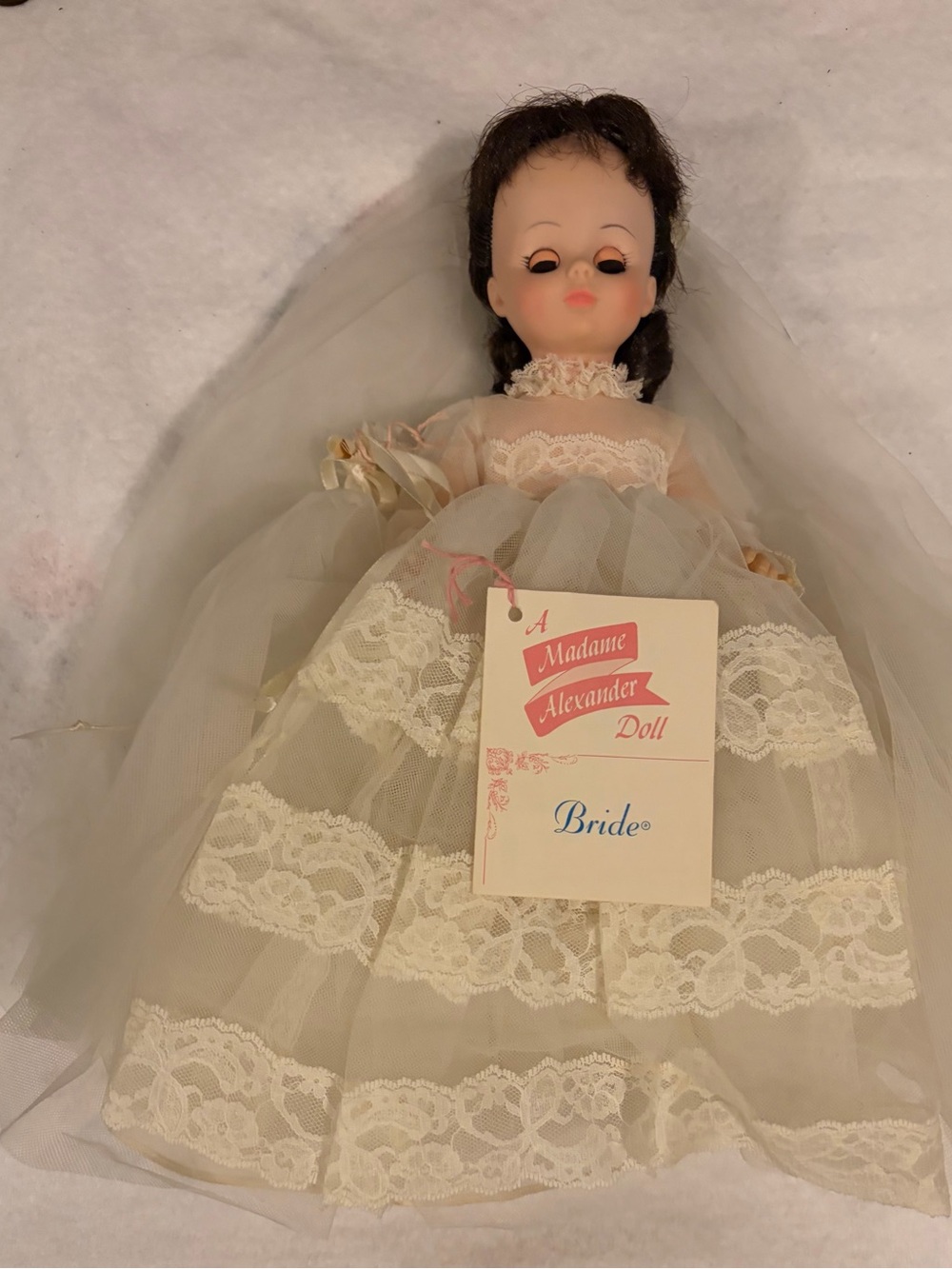 Madame Alexander Ivory Lace Tulle Bride Doll Dress with Veil